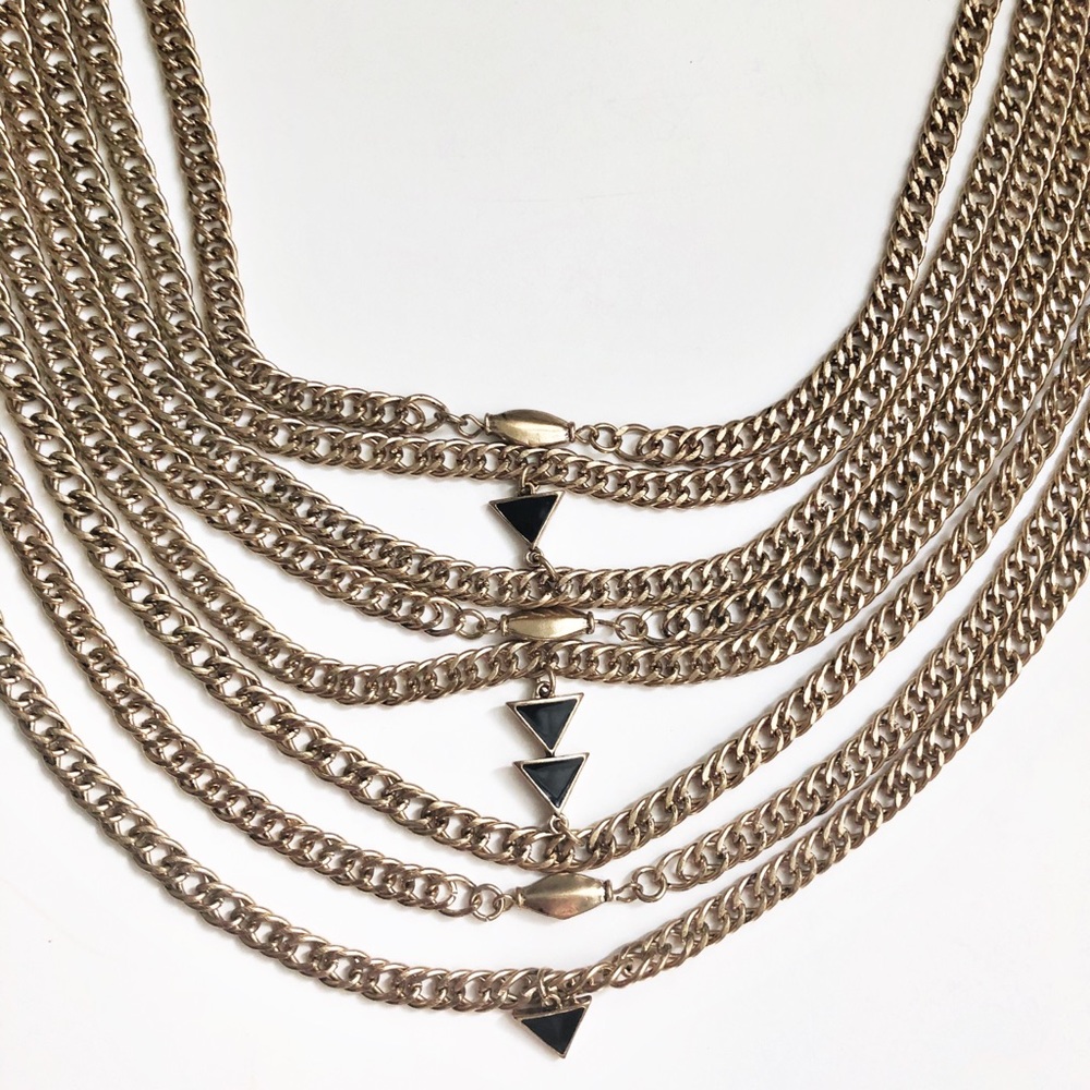 Free People gold stacked chain necklace - Picture 4 of 4